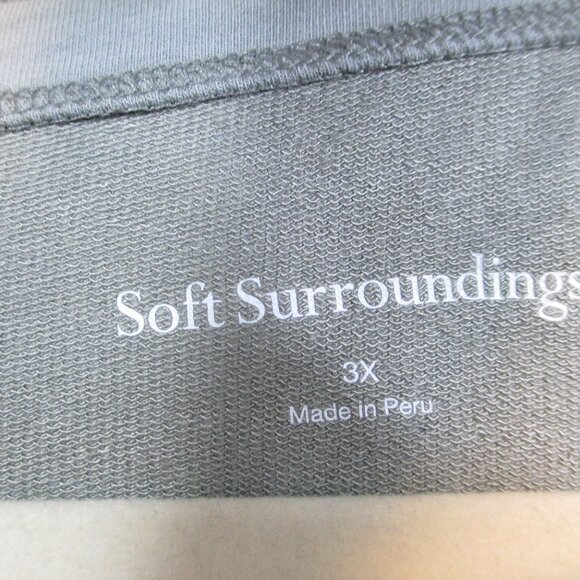 NWT Soft Surroundings Palta Pullover Tunic Shirt Top Size 3X  Frost Gray - Picture 6 of 11